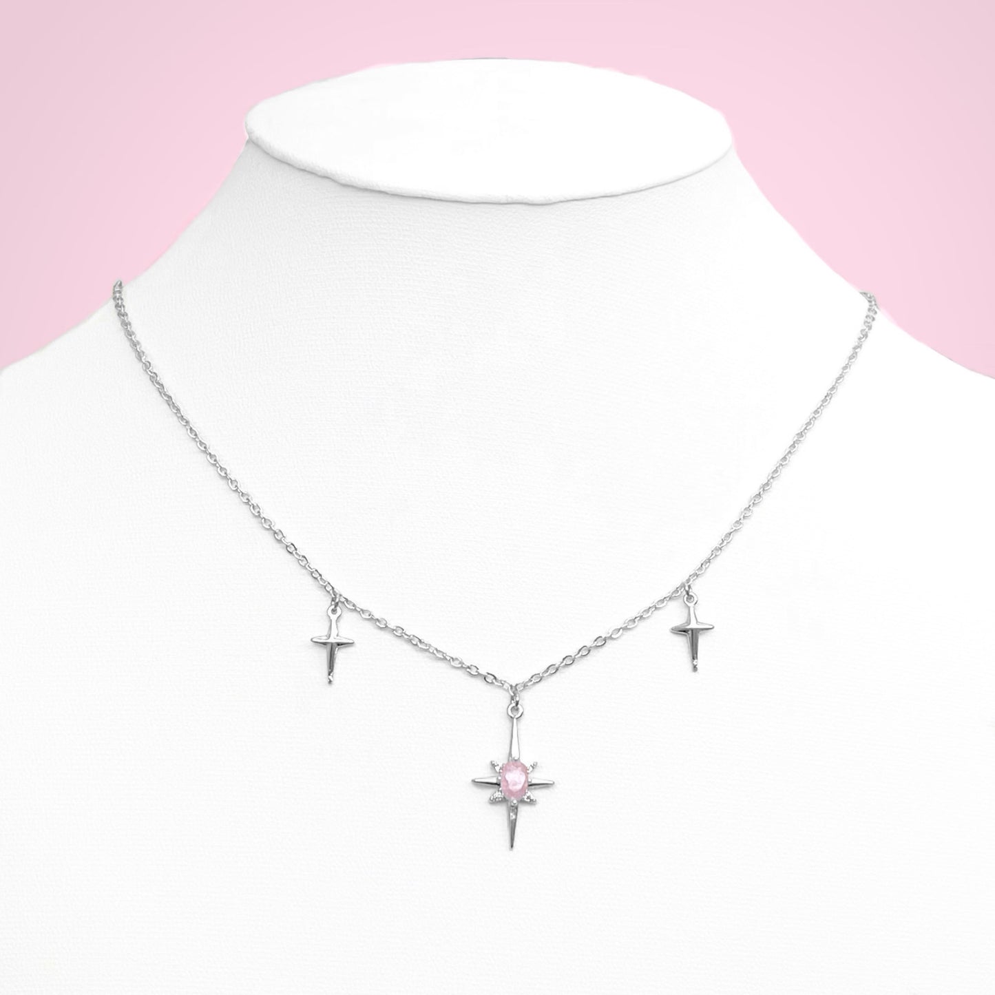 Pink North Star Necklace
