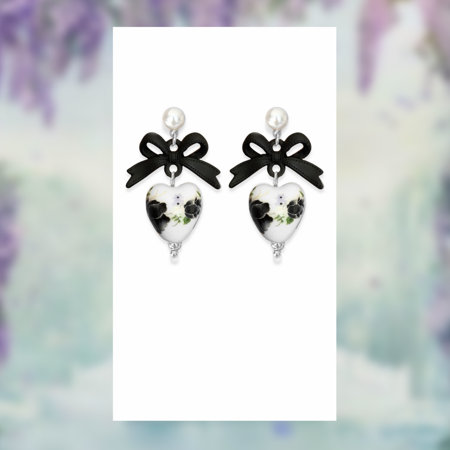Porcelain Heart Earrings