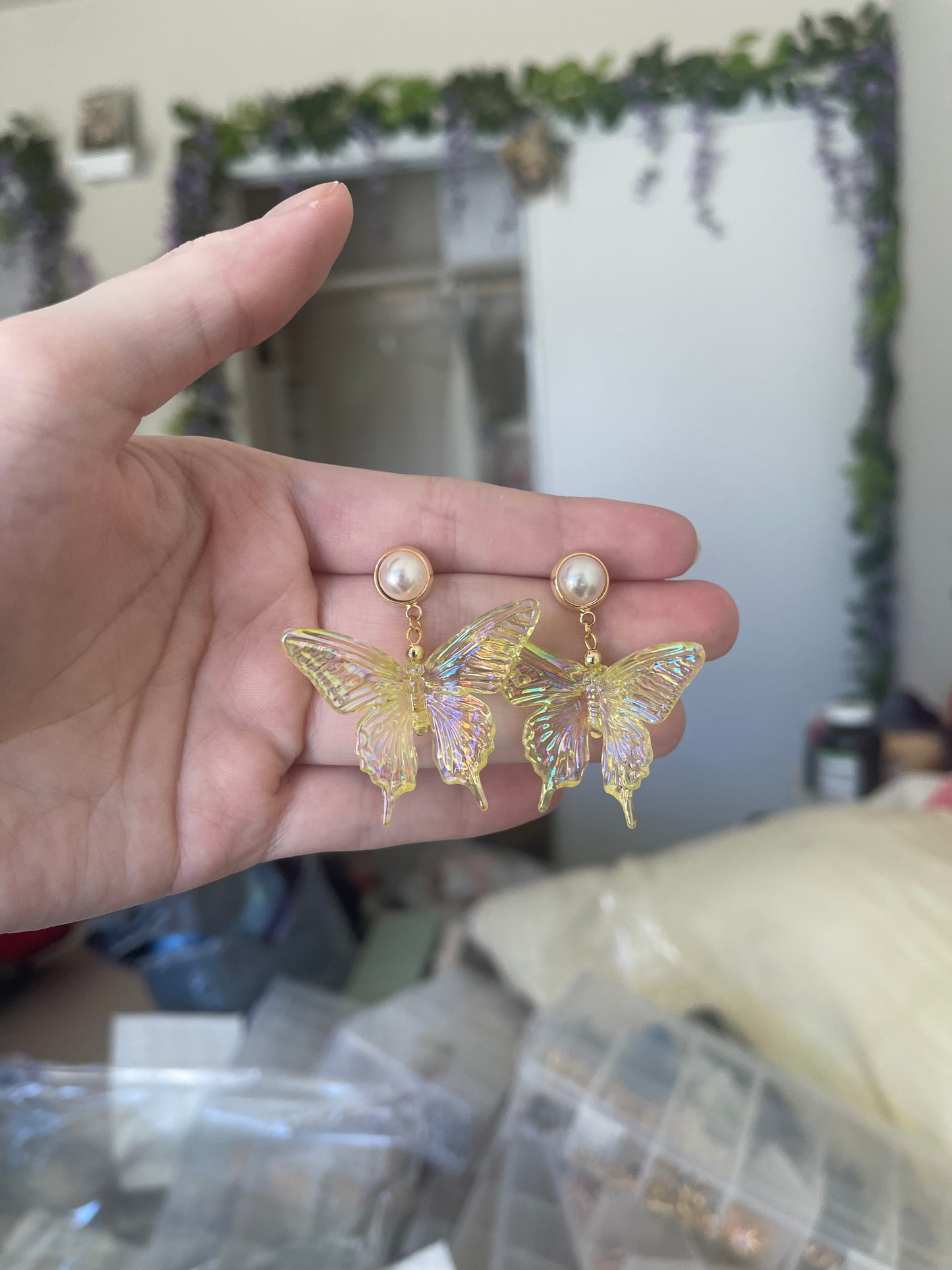 Holographic Butterfly Earrings