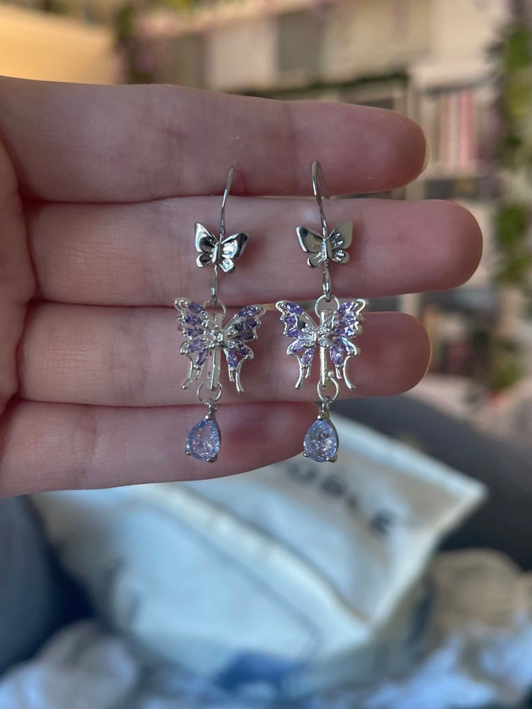 Bejeweled Butterfly Earrings