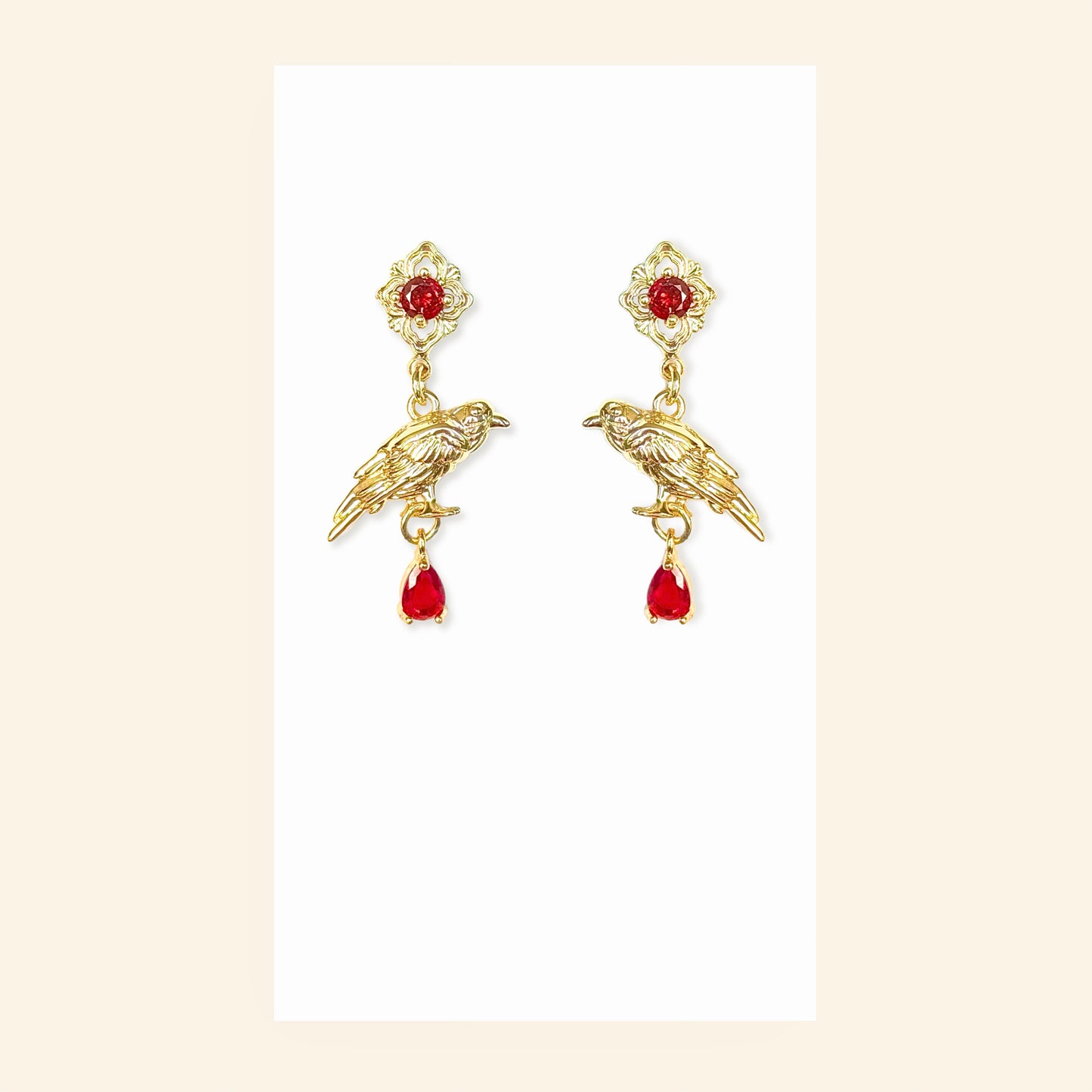 Blood Raven Earrings