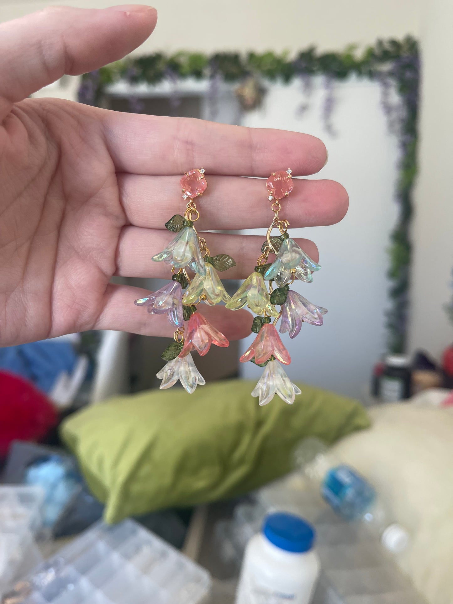 Tiffany Lamp (but not actually) Earrings