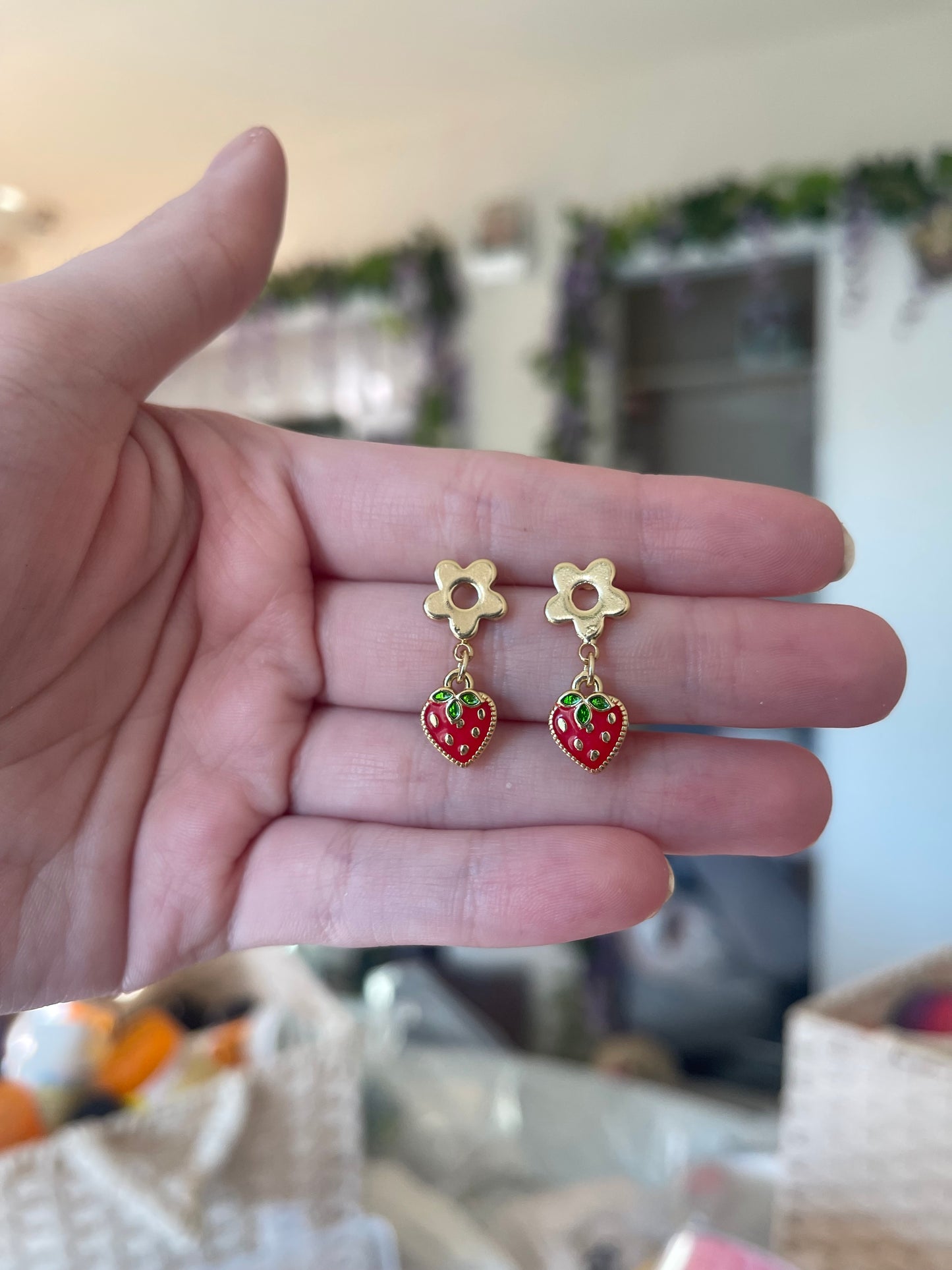 Strawberry Bloom Earrings