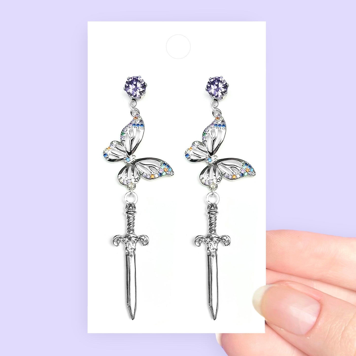 Butterfly Dagger Earrings