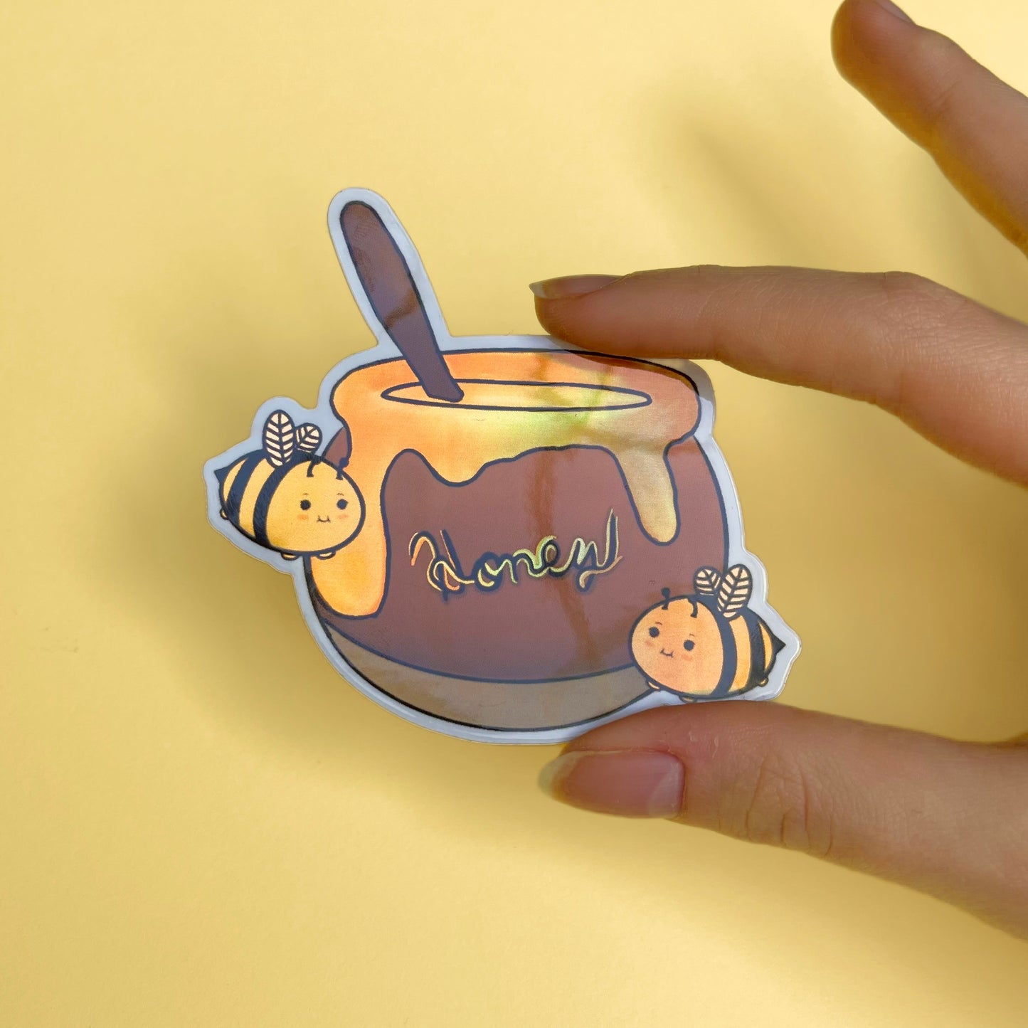 Holographic Honeybee Sticker