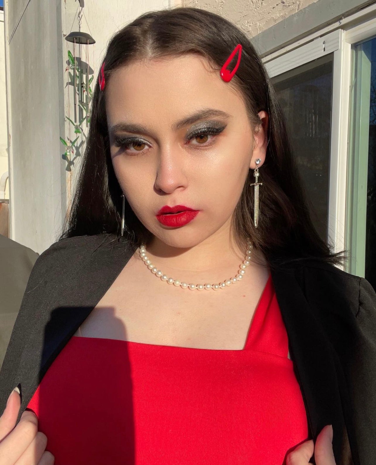 Silver Sword Earrings