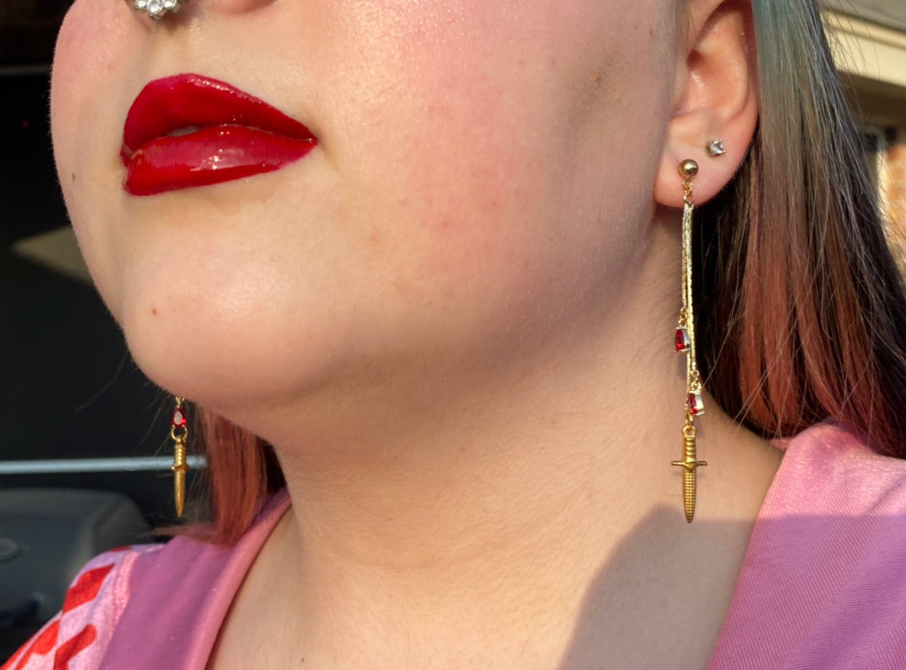 Blood Dagger Earrings