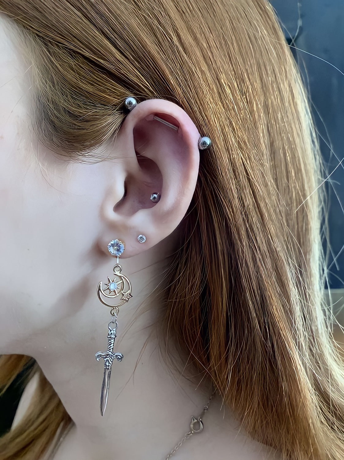 Moon Dagger Earrings