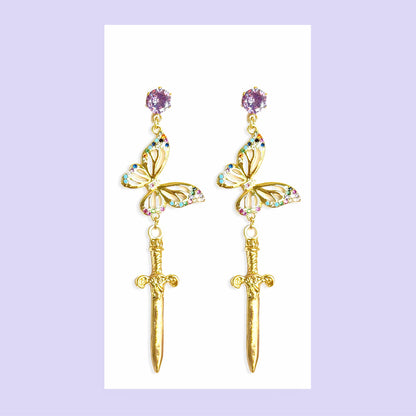 Butterfly Dagger Earrings