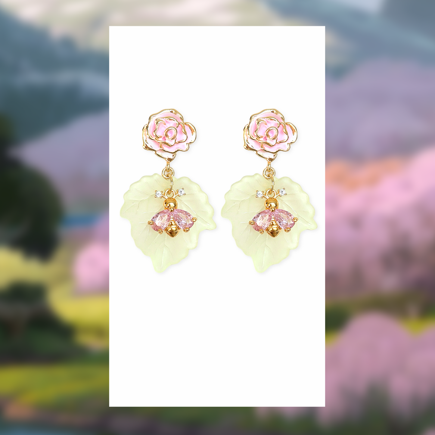 Rose Bee Earrings