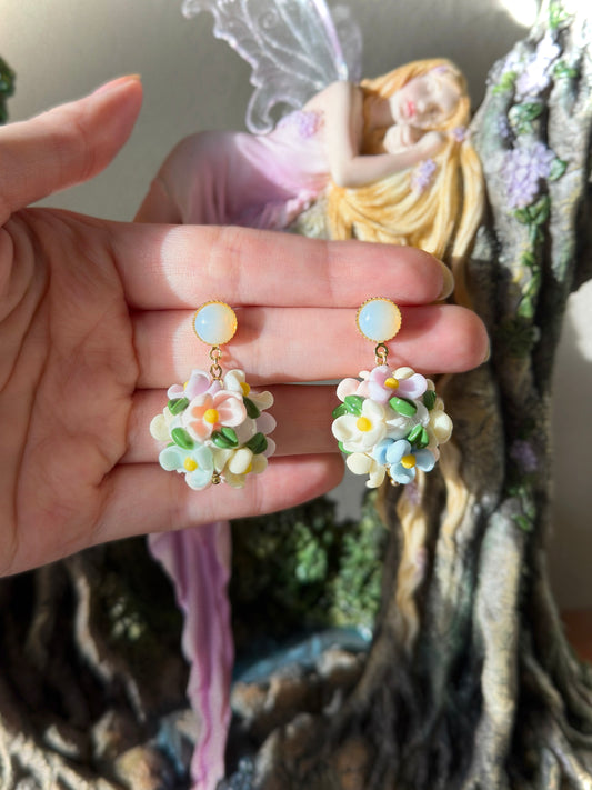 Flower Ball Earrings