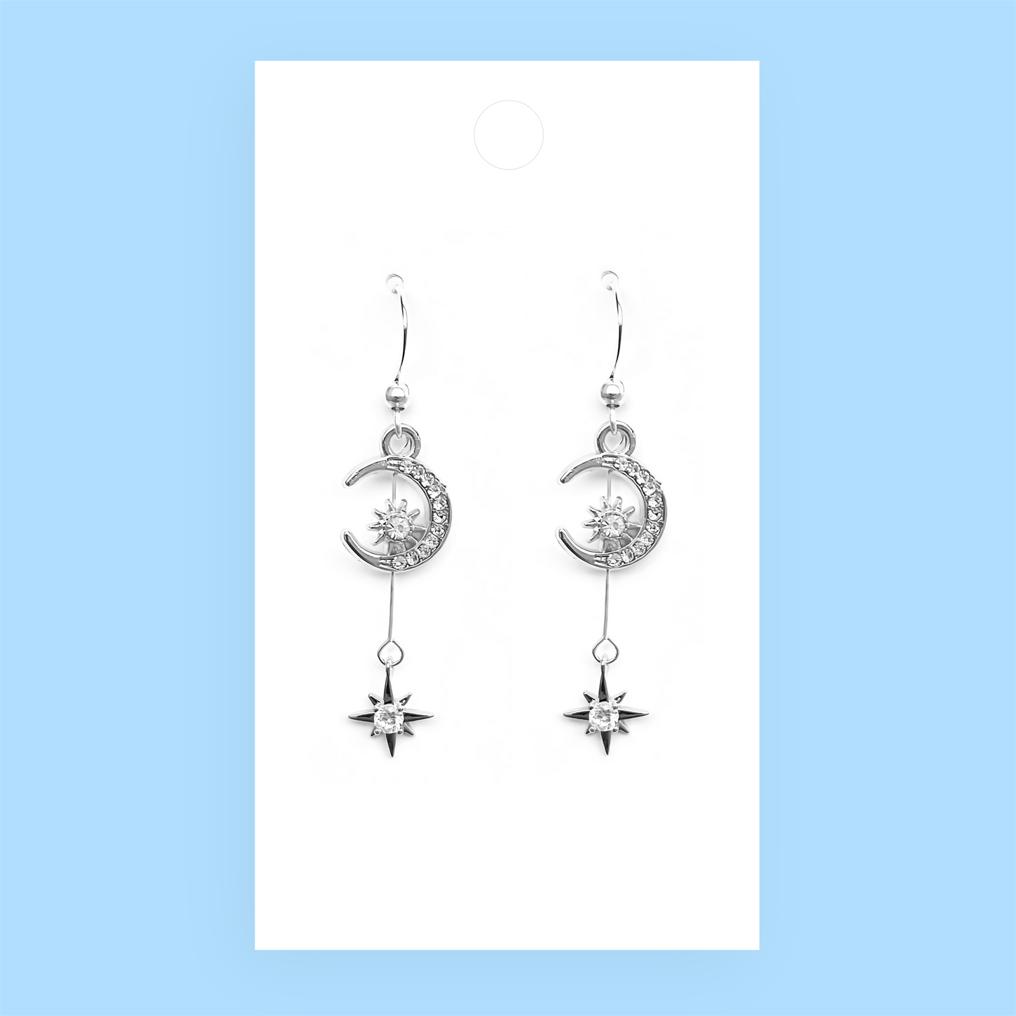 Silver Moon n Star Earrings