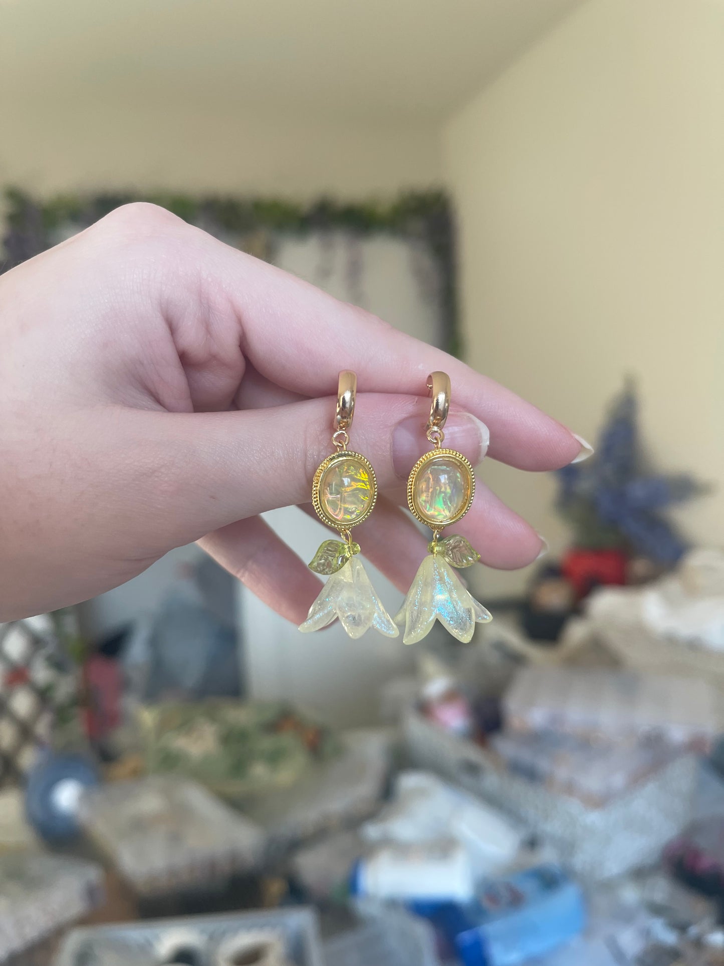 Opalescent Lilly Earrings