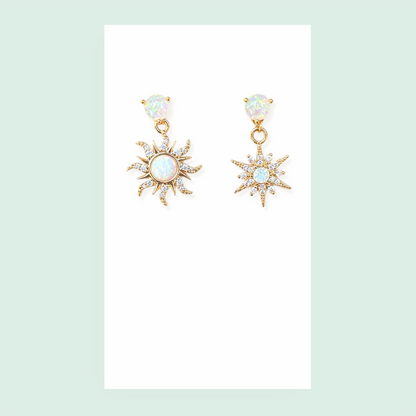 Opal Sun & Moon Earrings