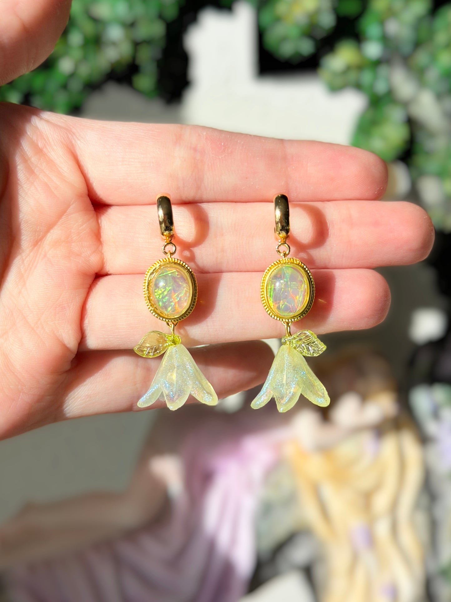 Opalescent Lilly Earrings