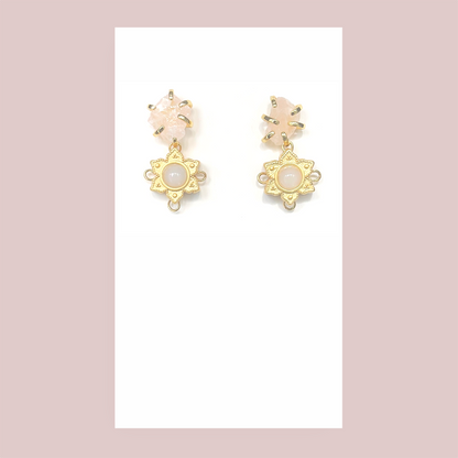 Pink Sunstone Earrings