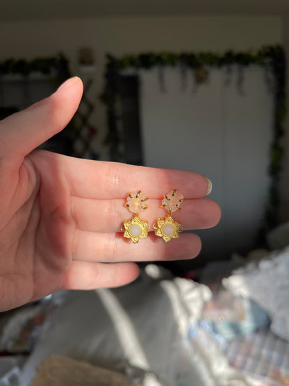 Pink Sunstone Earrings