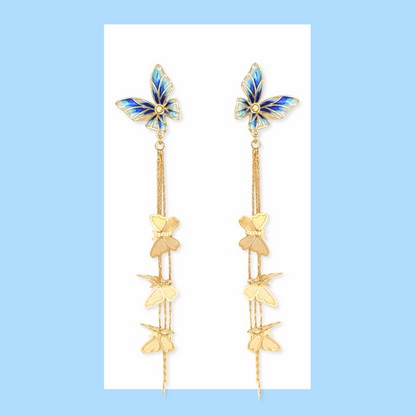 Blue Butterfly Earrings
