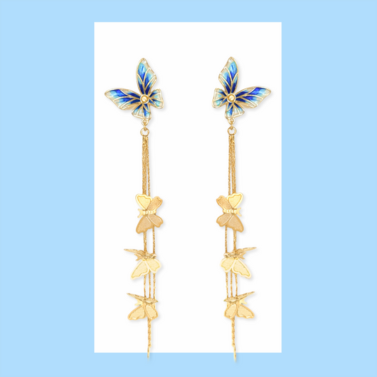 Blue Butterfly Earrings