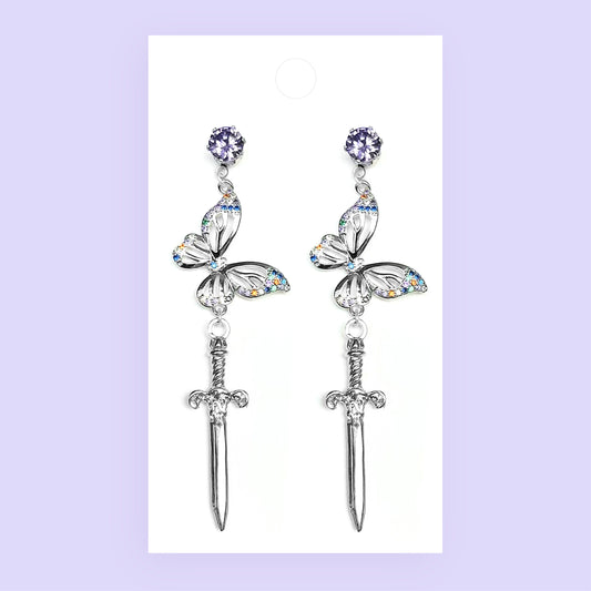 Butterfly Dagger Earrings