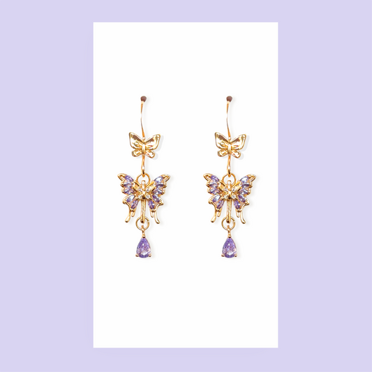 Bejeweled Butterfly Earrings