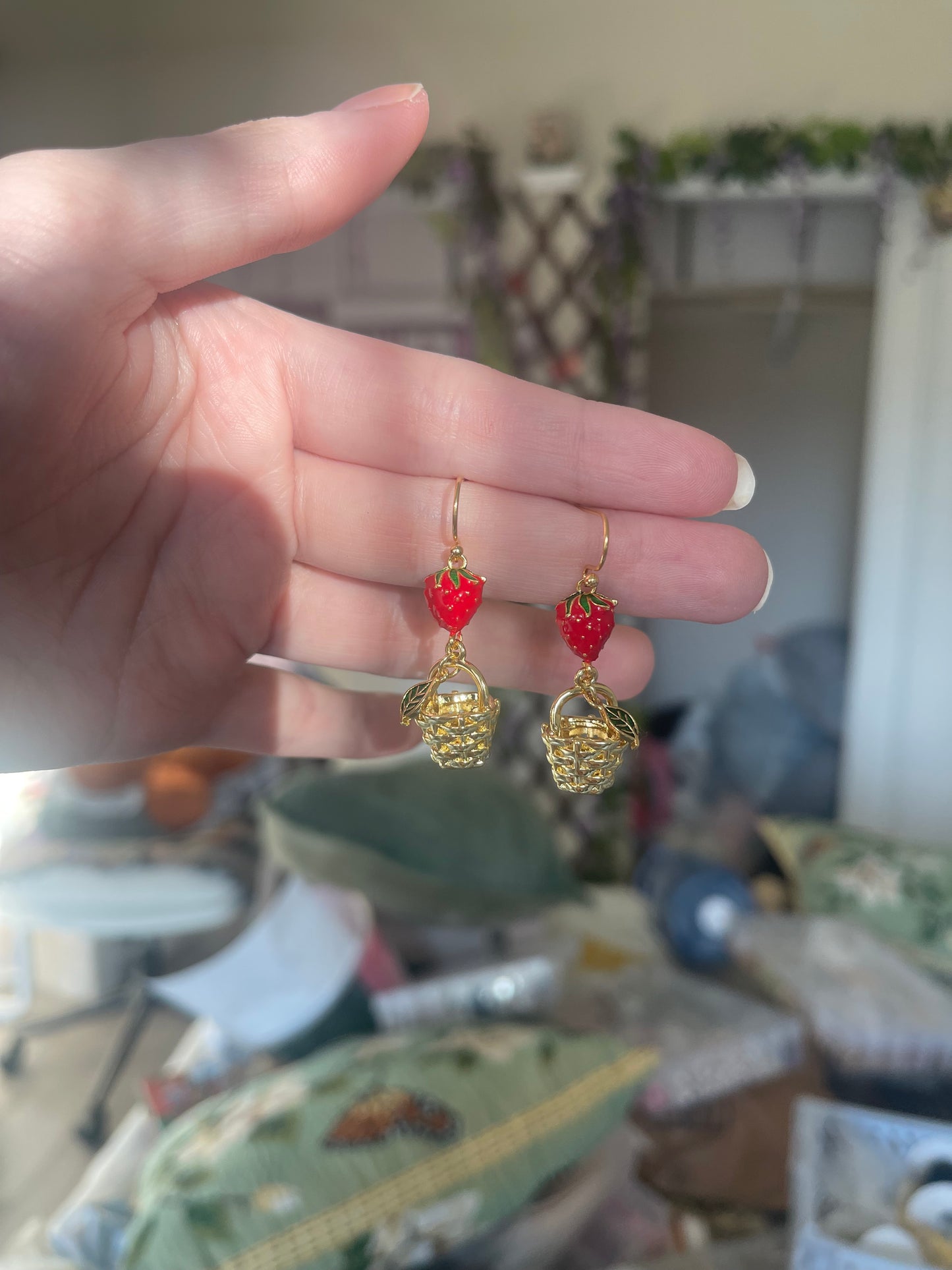 Strawberry Picking Earrings