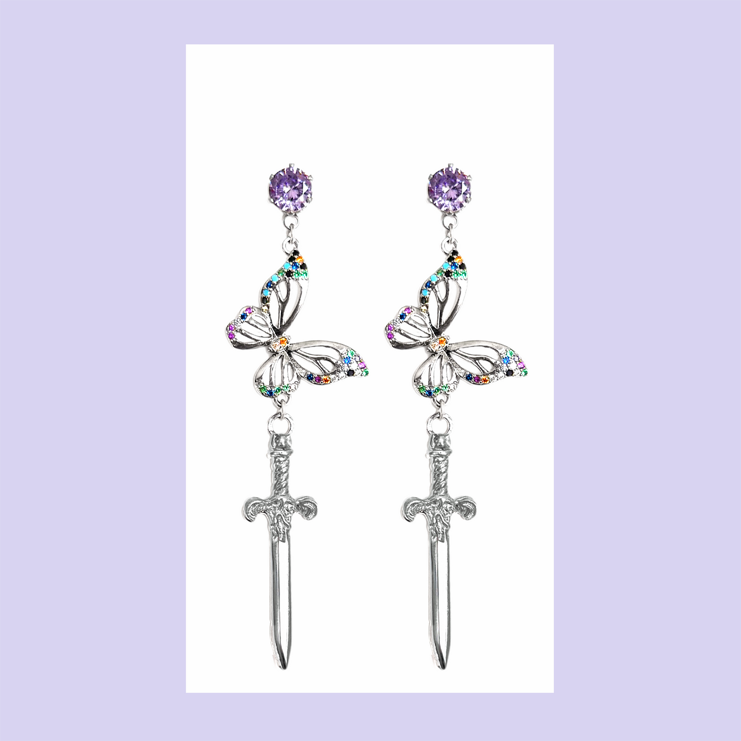 Butterfly Dagger Earrings