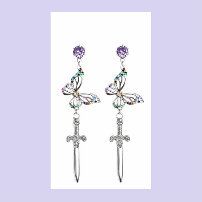 Butterfly Dagger Earrings