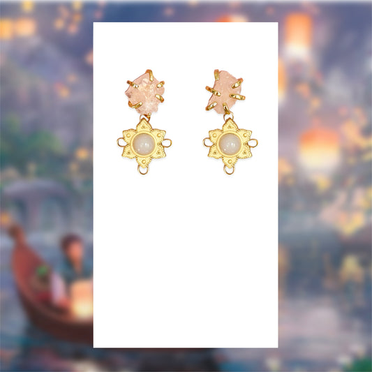 Pink Sunstone Earrings