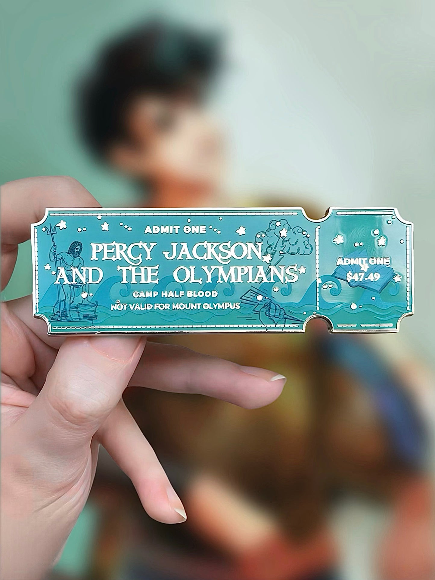 Percy Jackson Ticket Enamel Pin