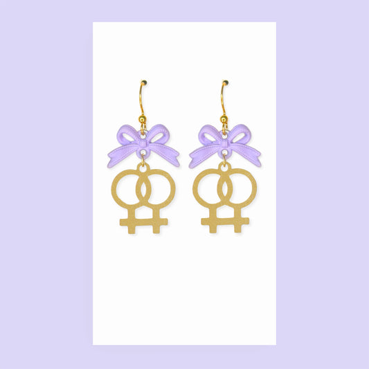 Lavender Lesbian Earrings