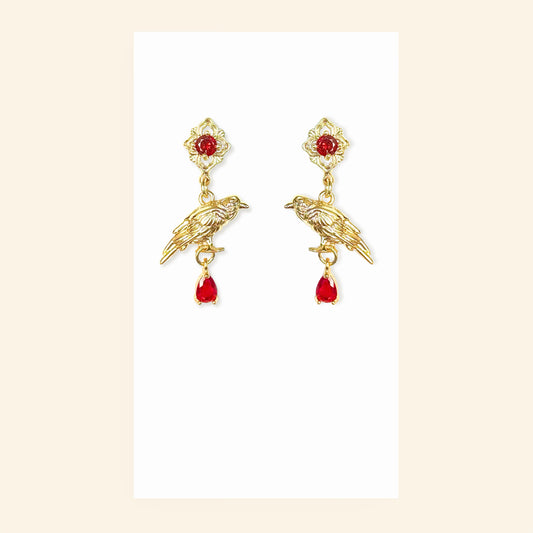 Blood Raven Earrings