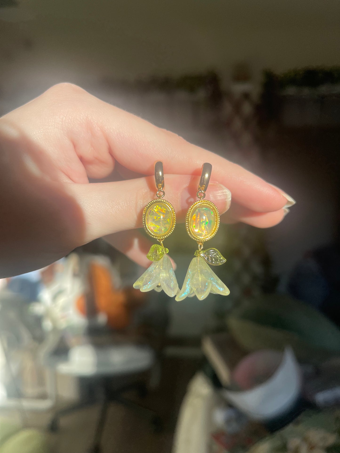 Opalescent Lilly Earrings