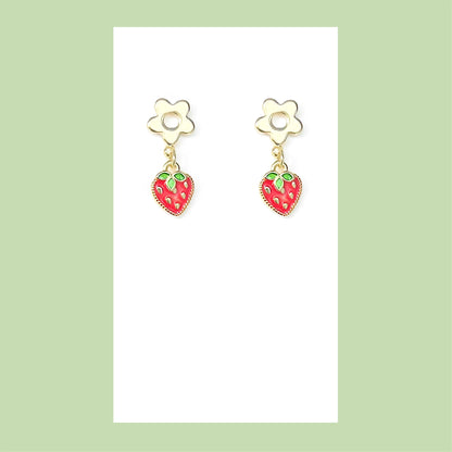 Strawberry Bloom Earrings