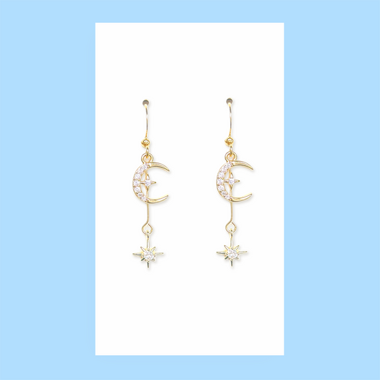 Moon n Star Earrings (NEW LOOK)