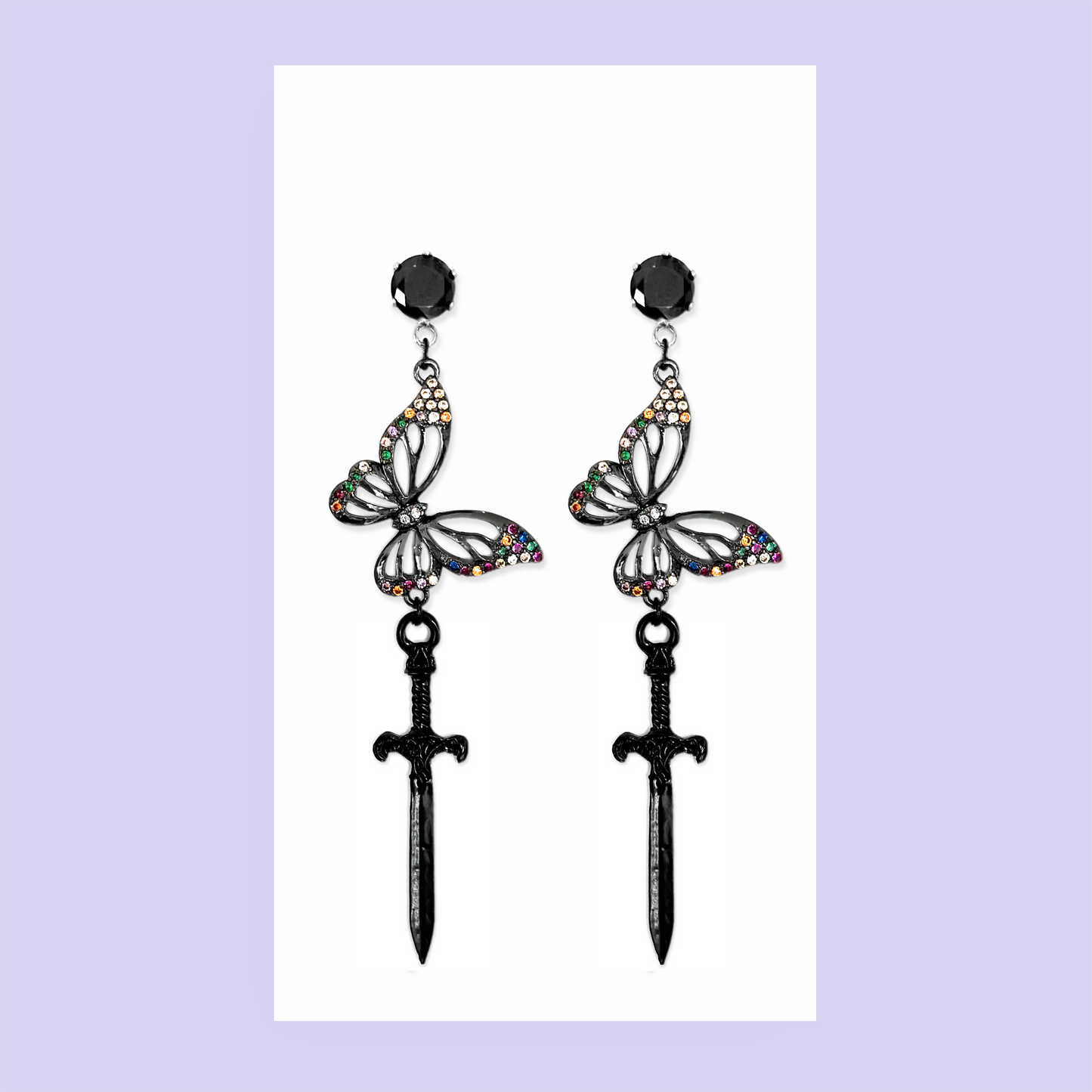 Butterfly Dagger Earrings