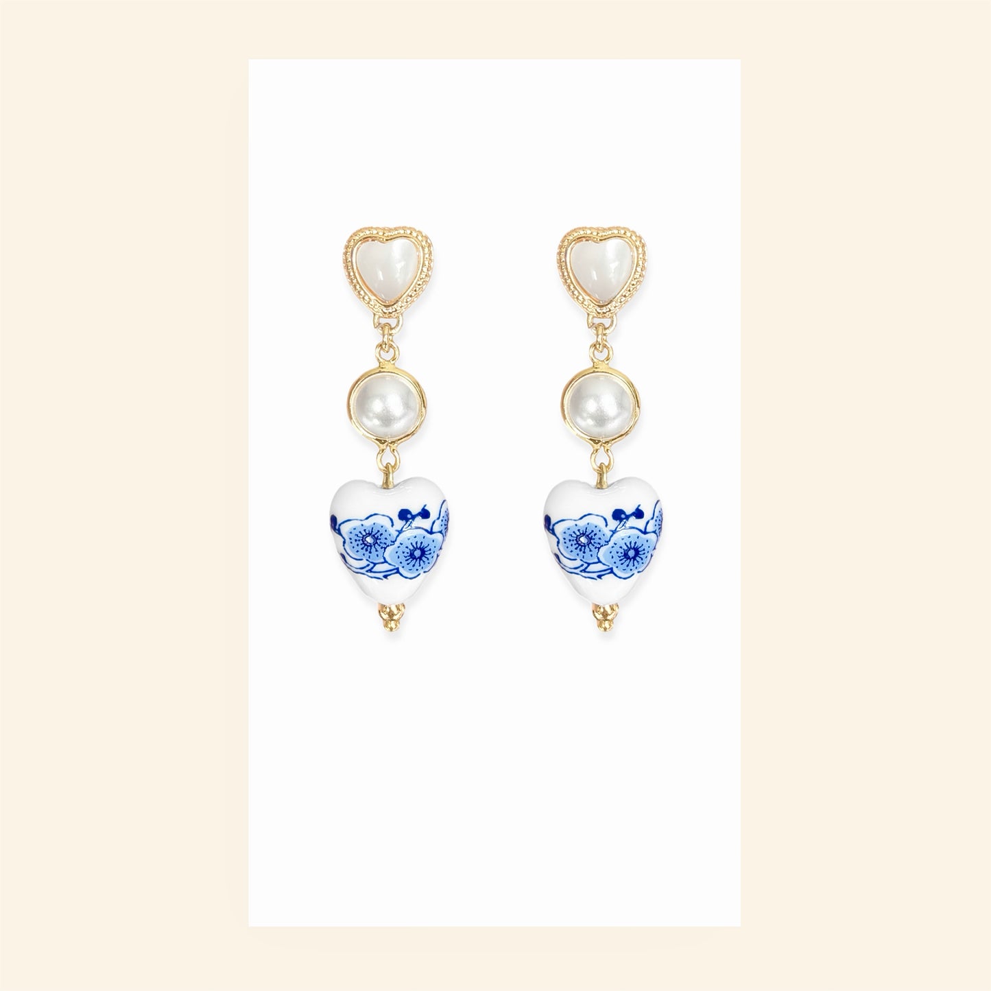 Blue China Earrings
