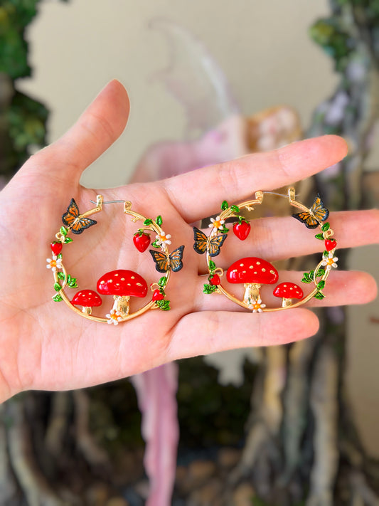 CottageCore Hoop Earrings