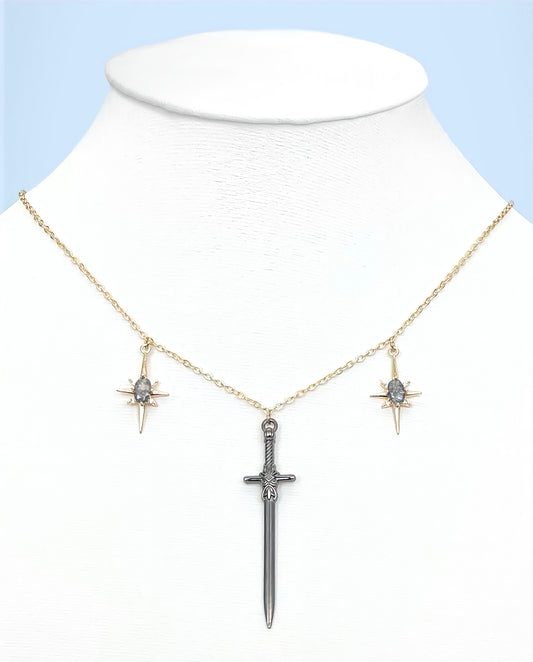 Obsidian Sword Necklace