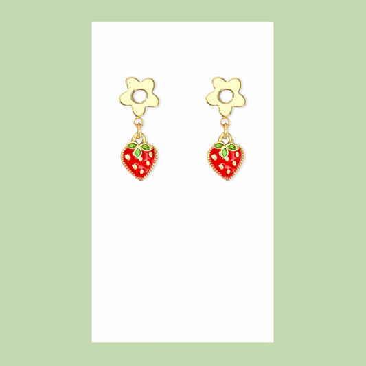 Strawberry Bloom Earrings