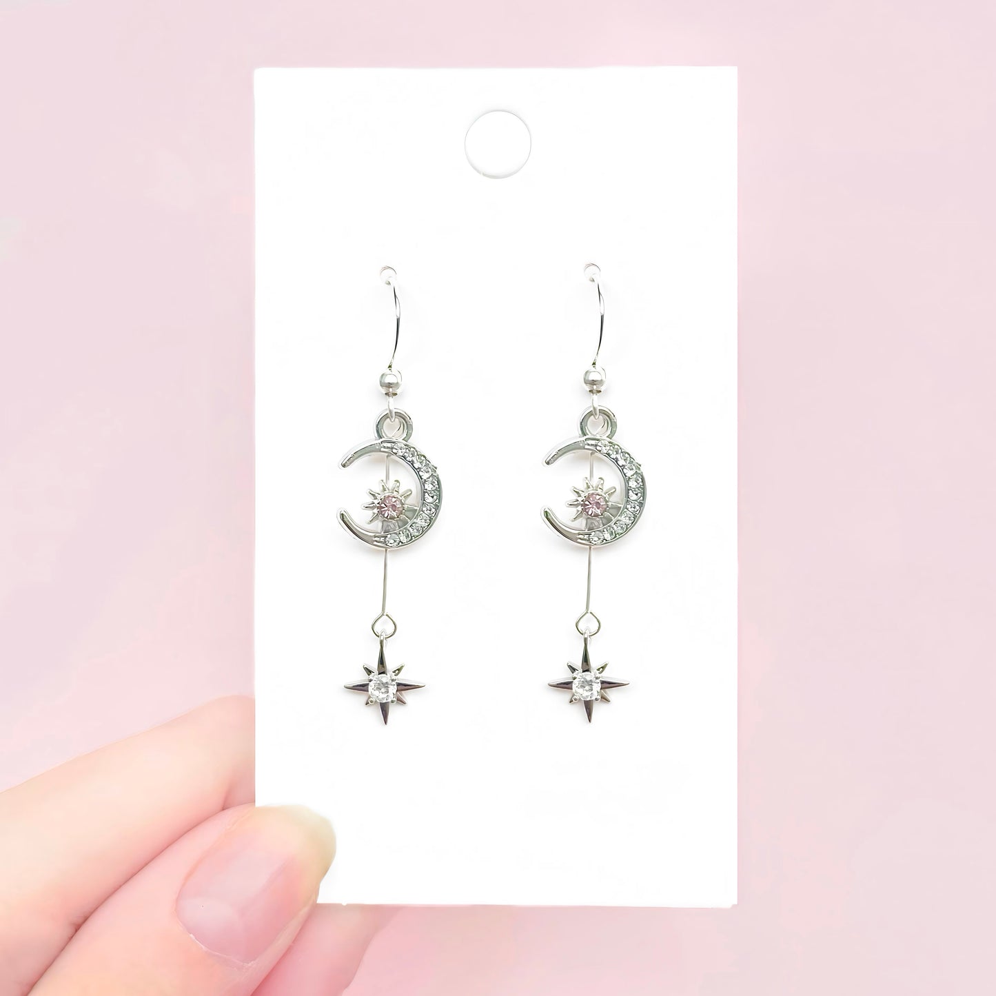 Silver Moon n Star Earrings