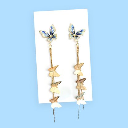 Blue Butterfly Earrings