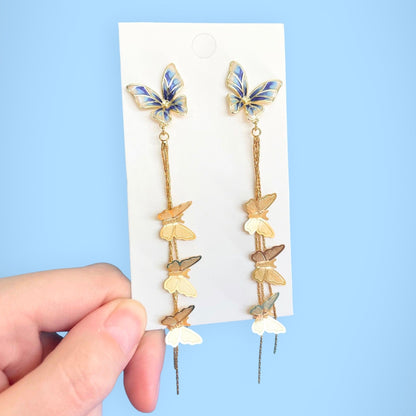 Blue Butterfly Earrings
