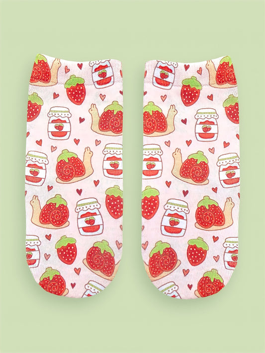 Strawberry Snail Socks